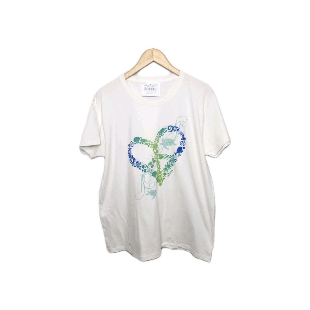 Crazy Shirt Womens XXL Turtle Tshirt Heart Hawiian Short Sleeve NWT